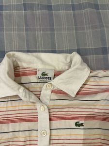 Striped Lacoste Polo Shirt