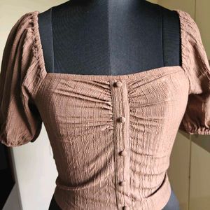 Brown crop top