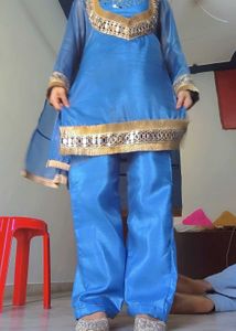 Stunning Royal Blue with Mirror Work trending 4 pi