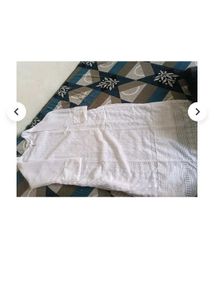 Elegant White Chikankari Kurta with free jhumka