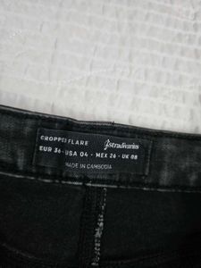 Flared Black Denim Jeans waist 26/28