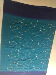 Elegant Ombre Silk Saree with Embroidery
