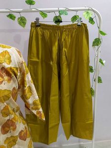 Very Beautiful Golden Leaves Detailing Suit Set
