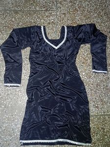 black heavy silk salwar kameez set