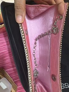 Embellished Pink Clutch Bag