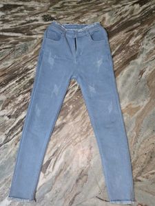 Light Blue Distressed Jeans