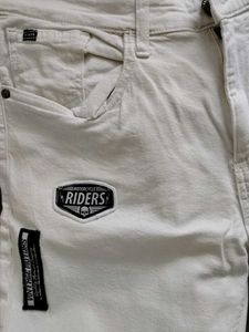 White Jeans with Patches