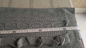 Grey Cable Knit Top