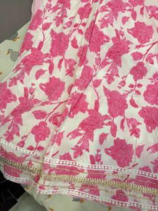 Pink Floral Kurta Set