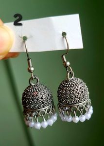 Set Of 4 Oxidized Earrings