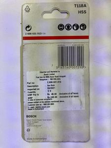 Bosch T118A Metal Cutting JigsawBlade Set