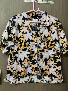 Floral Print Button-Up Shirt best for L & xl