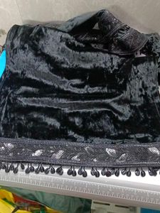 Elegant Black Velvet Salwar Kameez