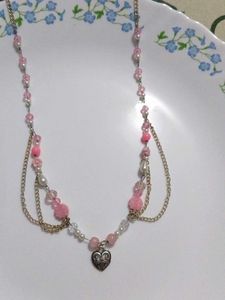 🏩Royal Pink Necklace😍Handmade 💞
