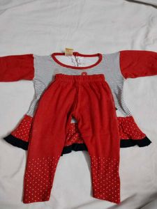 kids' Cute Giraffe Print Baby Girls Outfit