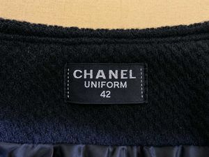 Chanel black tweed coat