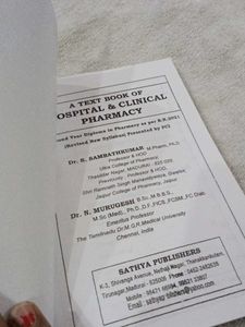 Hospital &amp; Clinical Pharmacy Book