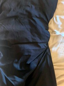 Chic Black Ruched Midi Dress y2k for layering