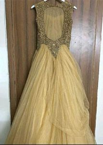 Frontier Gold Embellished Princess Gown