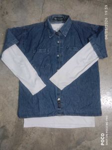 Denim Layered Shirt
