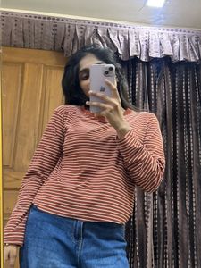 Striped Long Sleeve Top