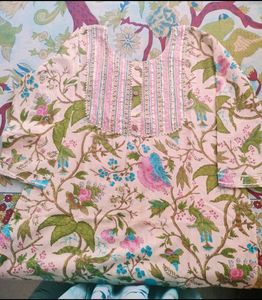 Floral Bird Print Kurta