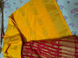 Vibrant Yellow Banarasi Silk Saree