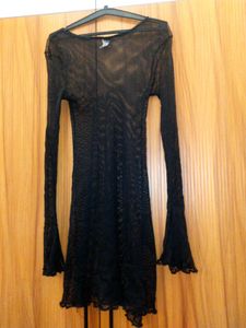 Sexy Black Sheer Dress