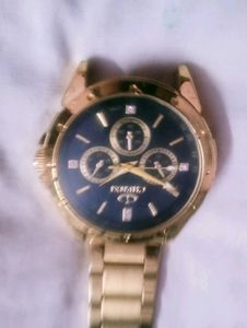 Gold Chronograph Watch