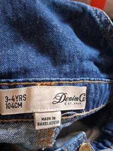 Denim Distressed Overalls Shorts