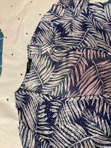 Leaf Print Summer Cover-Up