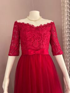RED LACE GOWN
