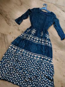 Blue Tie-Dye Midi/gown