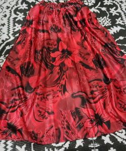 Vibrant Floral Print Ethnic jeans skirt