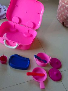Kids Pink Toy Cookware Set
