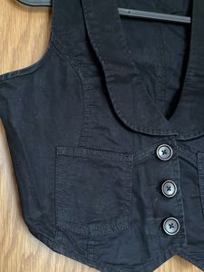 Black Button-Up Vest