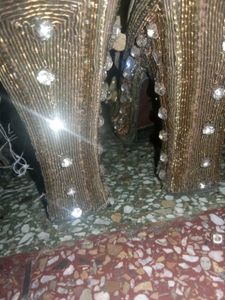 Golden Embellished sandal heels combo