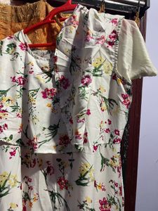 Floral Print Layered Dress