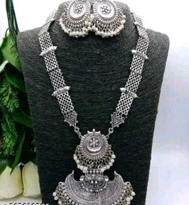 Oxidized Jwellery Necklace Pendant With Earings...