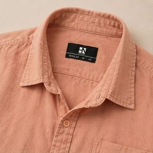 Men's Casual Peach Shirt