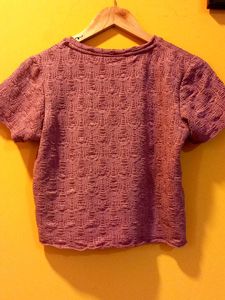 Textured Crop Top