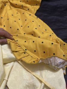 Yellow Polka Dot Mini Dress