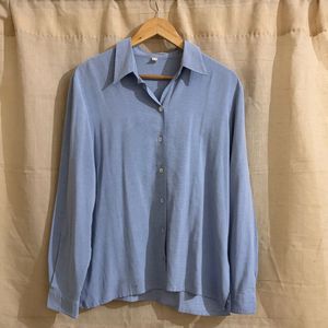 Classic Blue Checked Long Sleeve Top