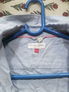 US Polo Assn Light Blue Short Sleeve Shirt