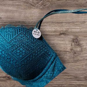 Kiabi luxurious Teal Lace Padded Bra
