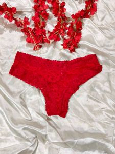 Red Lace Thong Panty