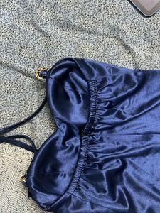 Satin Blue Mini Dress
