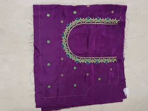Embroidered Silk Blouse Piece