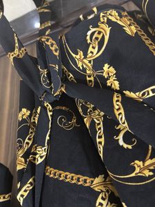 Chic Black &amp; Gold Chain Print Top bust 44-46