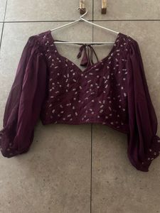 Purple Blouse And Plazoo